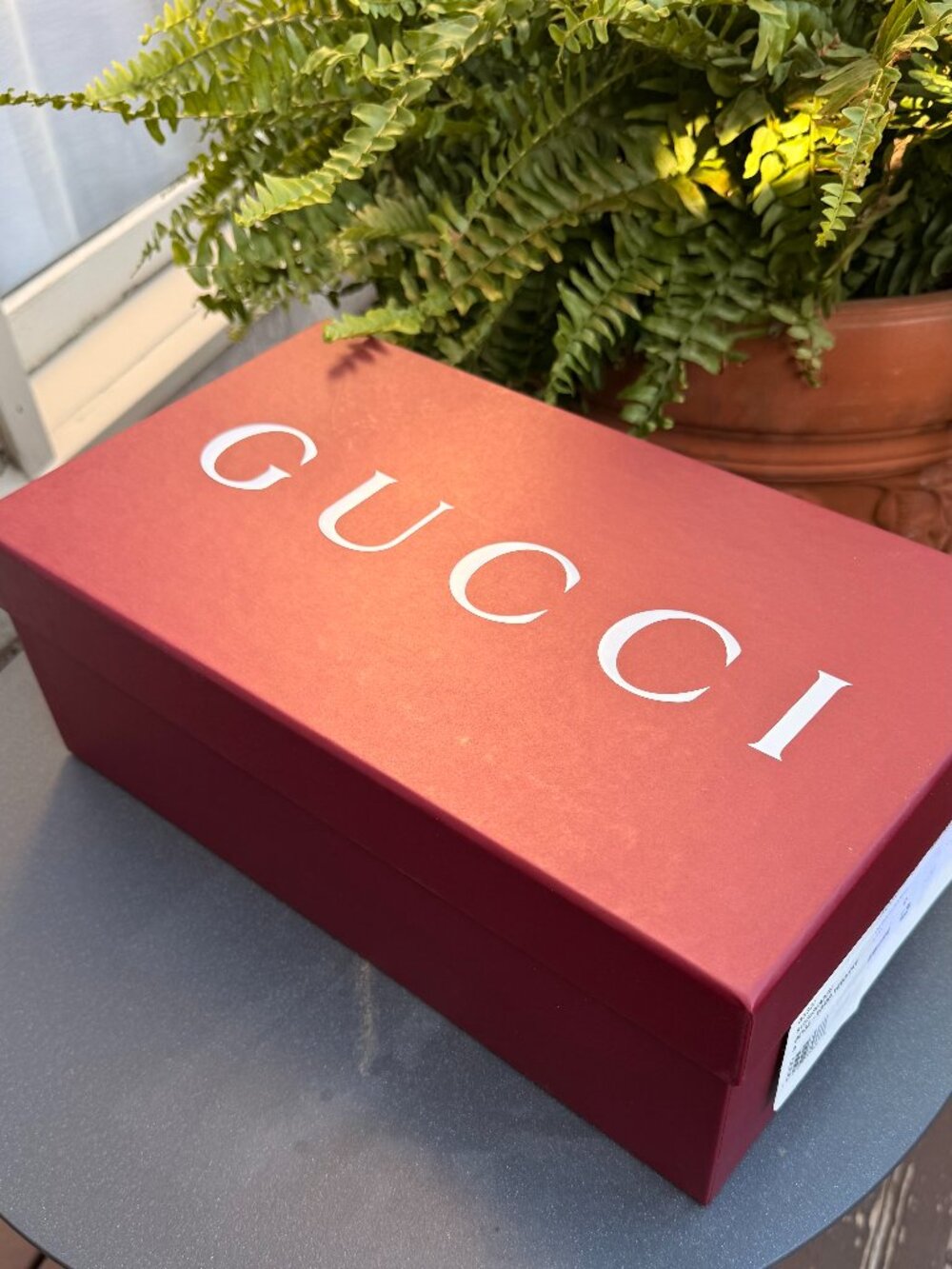 Authentic Gucci Burgundy Empty Shoe Storage Box 15”x8.5”x5.5”